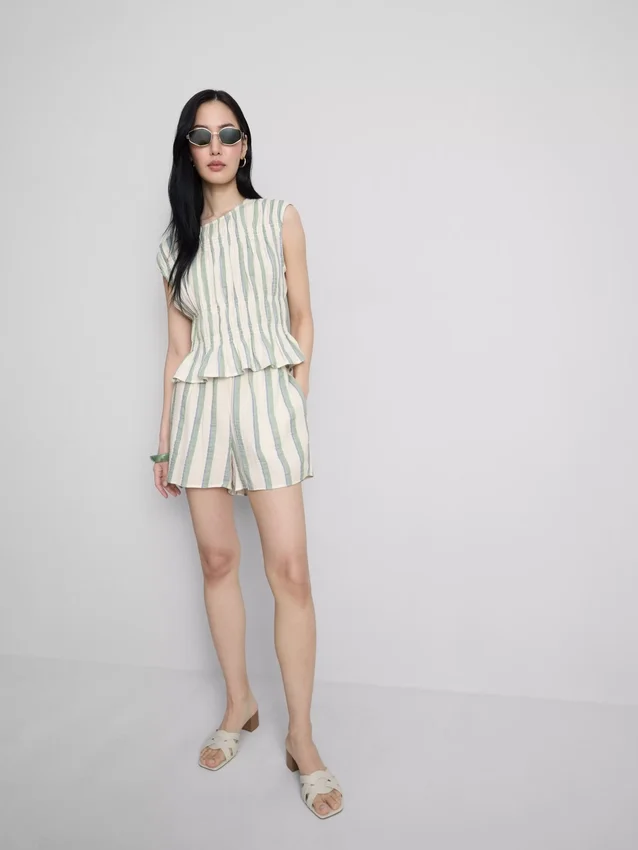 Shorts i bomullsmuslin
