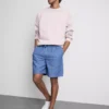 Shorts i linneblandning med dragsko