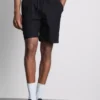 Shorts i linneblandning med dragsko