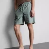 Shorts i linneblandning med dragsko