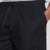 Shorts i linneblandning med dragsko