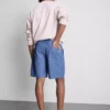 Shorts i linneblandning med dragsko