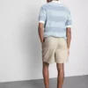 Shorts i linneblandning med dragsko