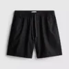 Shorts i linneblandning med dragsko