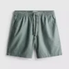 Shorts i linneblandning med dragsko