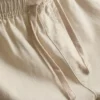 Shorts i linneblandning med dragsko