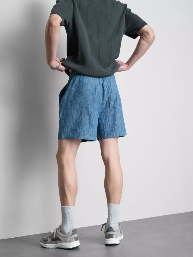 Shorts med strukturerad dragsko i midjan