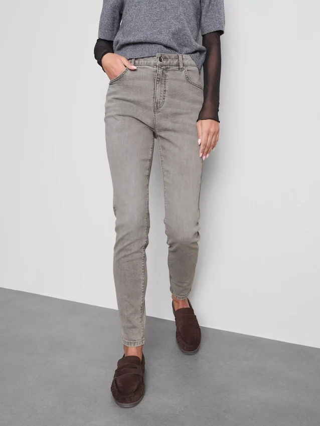 Skinny jeans i bomullsrik denim