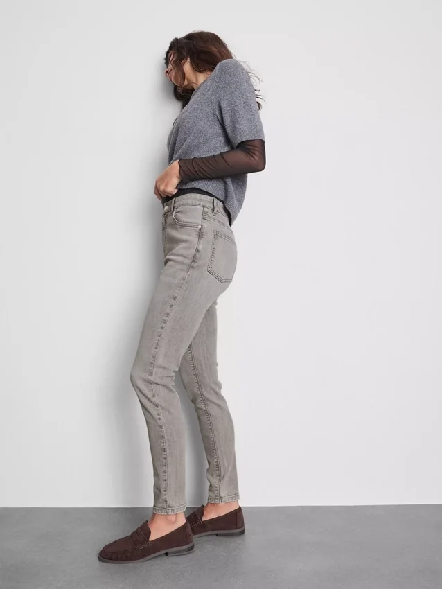 Skinny jeans i bomullsrik denim