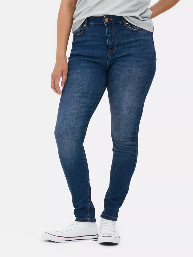 Skinny jeans med hög midja