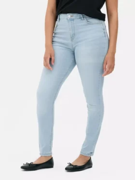 Skinny jeans med hög midja
