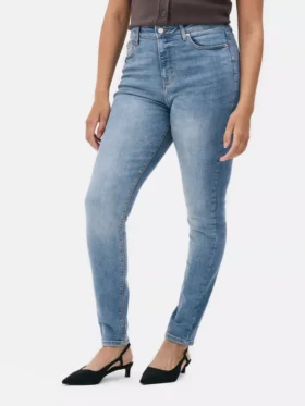 Skinny jeans med hög midja