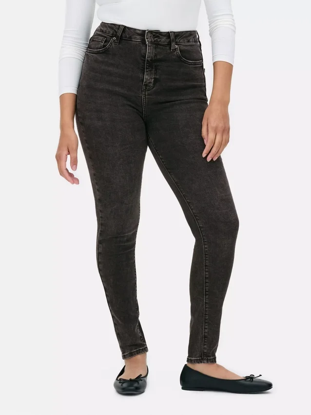 Skinny jeans med hög midja