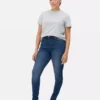 Skinny jeans med hög midja