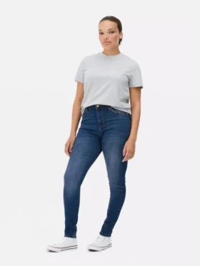 Skinny jeans med hög midja