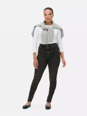 Skinny jeans med hög midja
