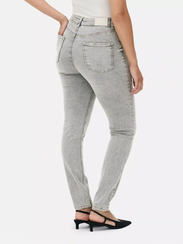 Skinny jeans med hög midja