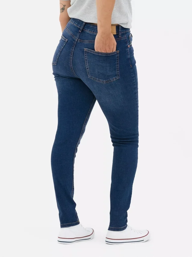 Skinny jeans med hög midja