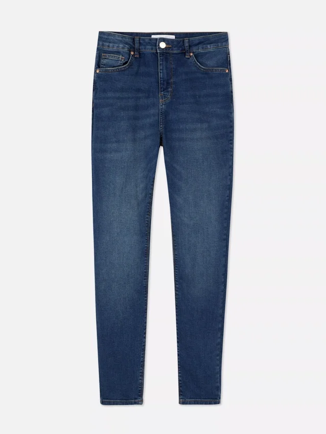 Skinny jeans med hög midja