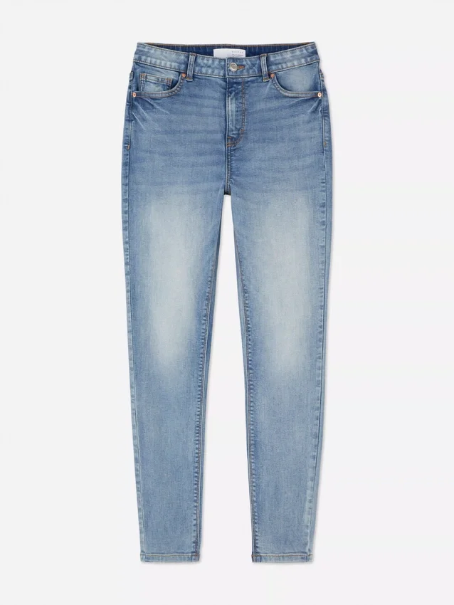 Skinny jeans med hög midja