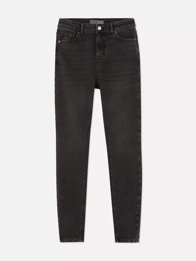 Skinny jeans med hög midja