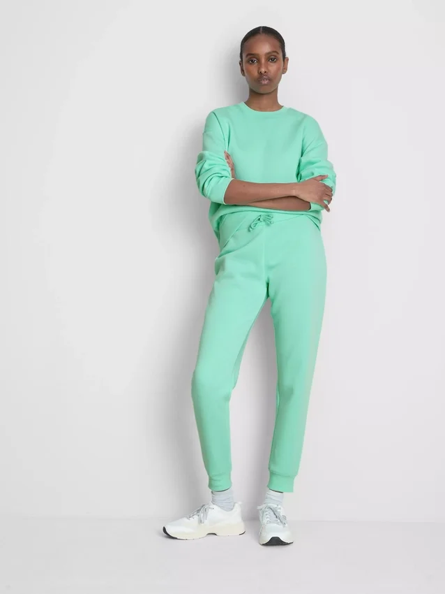 Skinny mjukisbyxor med uppvikt benslut