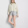 Skinny-shorts i bomullsrik jersey