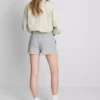 Skinny-shorts i bomullsrik jersey