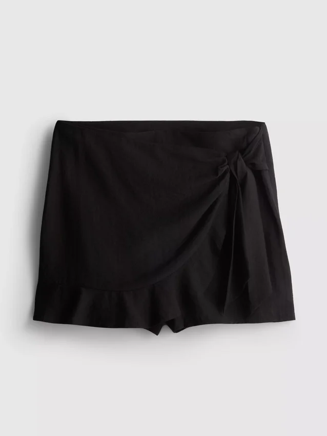 Skort med knytband i sidorna