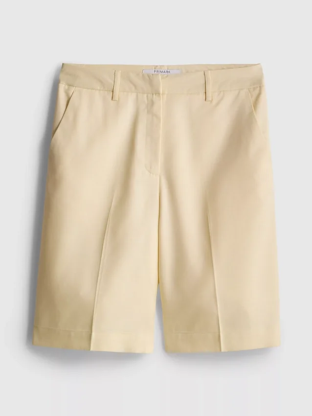 Skräddarsydda bermudashorts i bomullsblandning