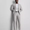 Slim fit-byxor i dobby-struktur