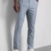 Slim fit-byxor i dobby-struktur