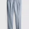 Slim fit-byxor i dobby-struktur