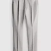 Slim fit-byxor i dobby-struktur