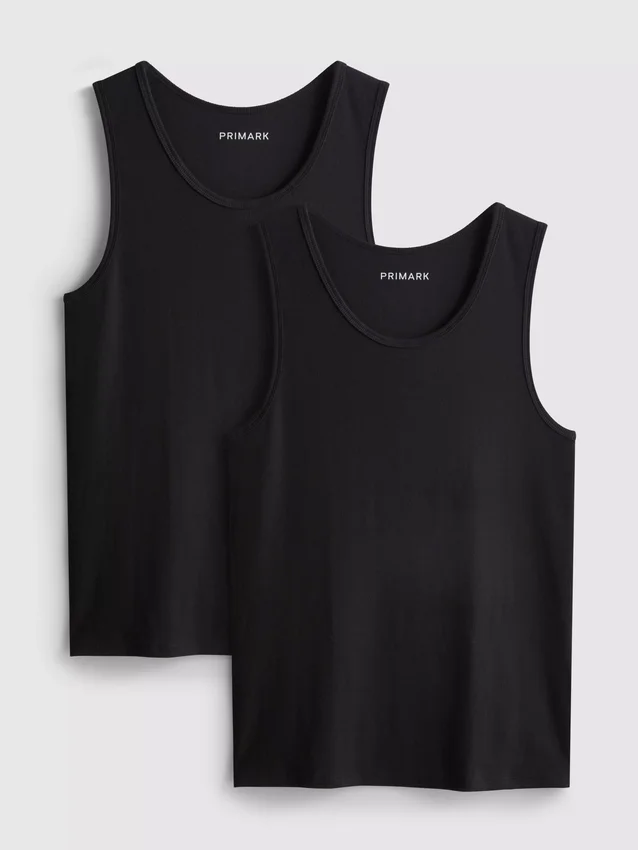 Slim fit-linne med ribbade kanter
