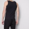 Slim fit-linne med ribbade kanter