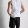 Slim fit-linne med ribbade kanter
