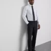 Slim fit-skjorta i stretch med knappar