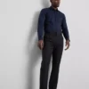 Slim fit-skjorta i stretch med knappar