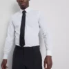 Slim fit-skjorta i stretch med knappar