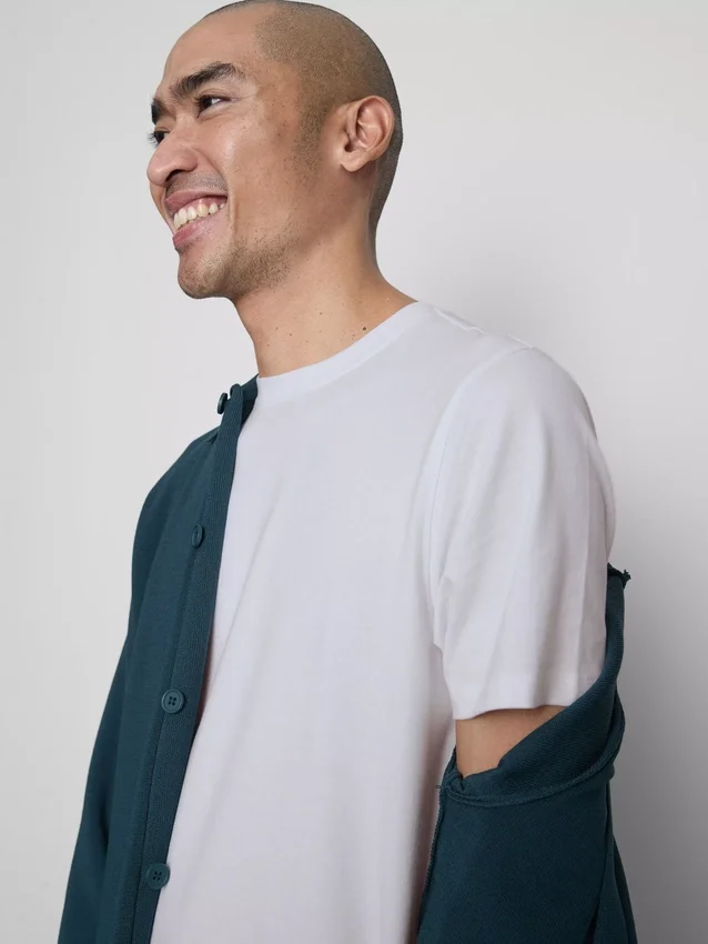 Slim-fit stretch-T-shirt med korta ärmar