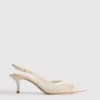 Slingback-klackskor i mesh med bred passform
