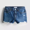Slitna jeansshorts