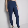Slät, stödjande träningsleggings med rörformade detaljer