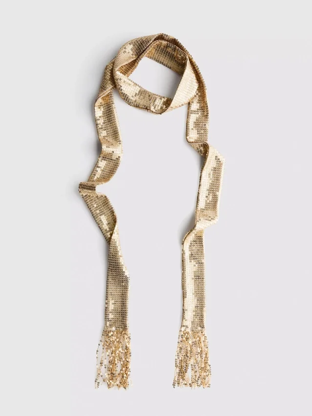 Smal paljettscarf