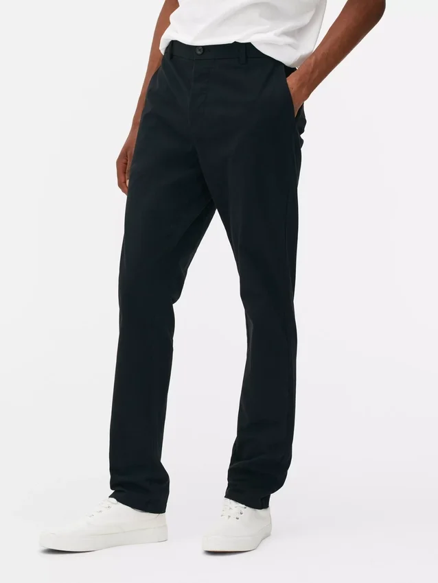 Smal passform, stretchchinos