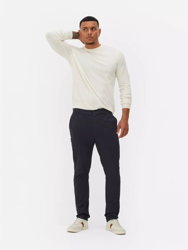 Smal passform, stretchchinos