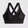 Sömlös aktiv crop-top med korsad rygg