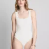 Sömlös bodysuit med fyrkantig halsringning