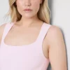 Sömlös bodysuit med fyrkantig halsringning
